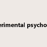 experimental psychology是什么意思