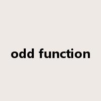 odd function是什么意思