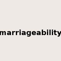marriageability是什么意思
