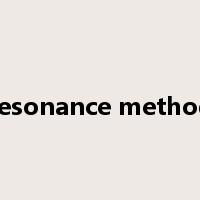 resonance method是什么意思