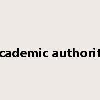 academic authority是什么意思