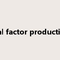 total factor productivity是什么意思