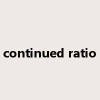 continued ratio是什么意思