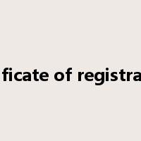 certificate of registration是什么意思
