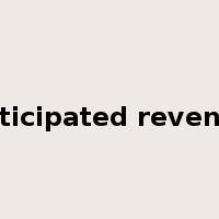 anticipated revenue是什么意思