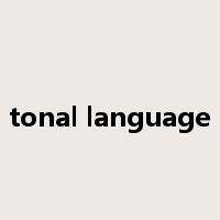 tonal language是什么意思