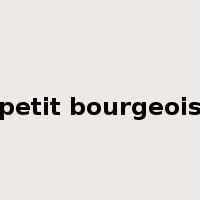 petit bourgeois是什么意思