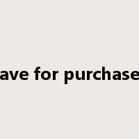 save for purchases是什么意思