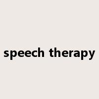 speech therapy是什么意思