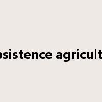 Subsistence agriculture是什么意思