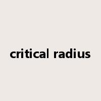 critical radius是什么意思