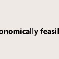 economically feasible是什么意思