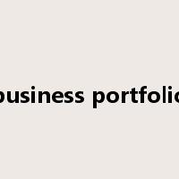 business portfolio是什么意思