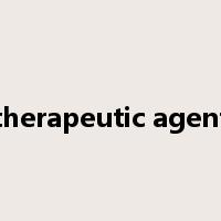 therapeutic agent是什么意思