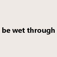be wet through是什么意思