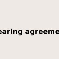 clearing agreement是什么意思