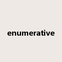 enumerative是什么意思