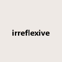 irreflexive是什么意思