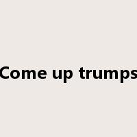 Come up trumps是什么意思