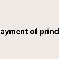 repayment of principal是什么意思