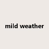 mild weather是什么意思