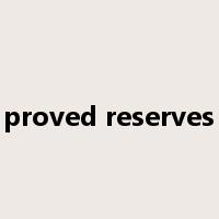 proved reserves是什么意思