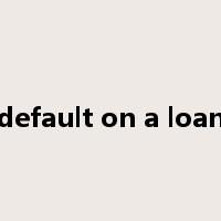default on a loan是什么意思