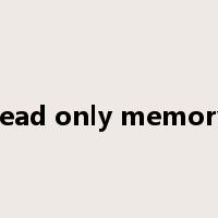 read only memory是什么意思