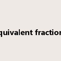 Equivalent fractions是什么意思