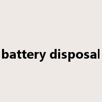 battery disposal是什么意思