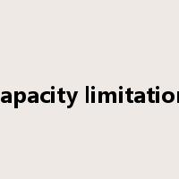 capacity limitation是什么意思