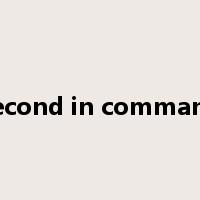 second in command是什么意思