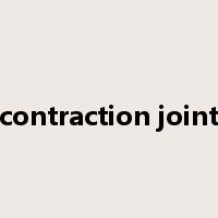 contraction joint是什么意思