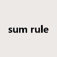 sum rule是什么意思
