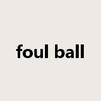 foul ball是什么意思