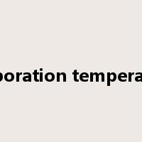 evaporation temperature是什么意思