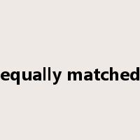 equally matched是什么意思