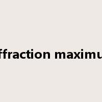 diffraction maximum是什么意思
