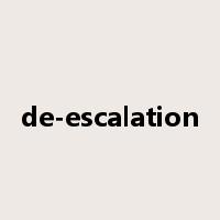 de-escalation是什么意思