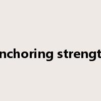 anchoring strength是什么意思