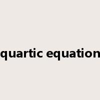 quartic equation是什么意思