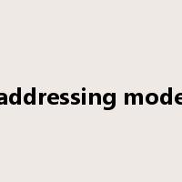 addressing mode是什么意思