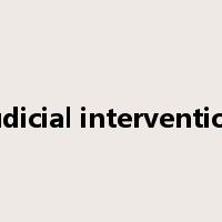 judicial intervention是什么意思