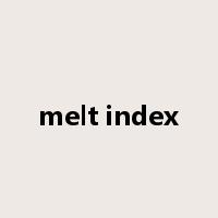 melt index是什么意思