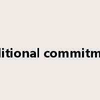 additional commitment是什么意思