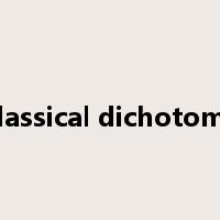 Classical dichotomy是什么意思