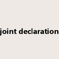 joint declaration是什么意思