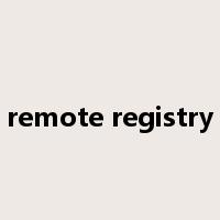 remote registry是什么意思