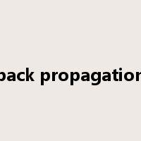 back propagation是什么意思