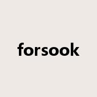 forsook是什么意思